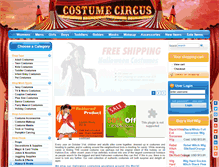 Tablet Screenshot of costumecircus.com